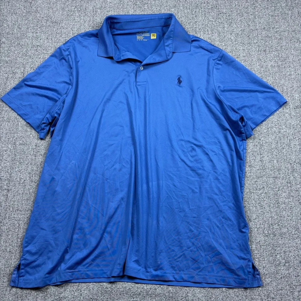 Polo Ralph Lauren Polo Mens XL Blue Performance Short Sleeve Golf Shirt